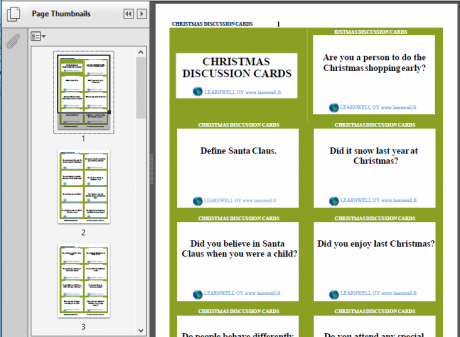 speaking flash card